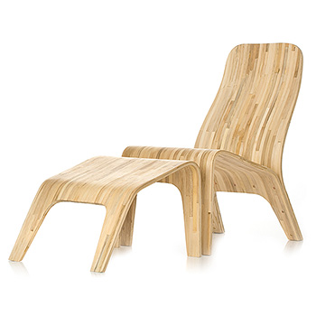 Wooden Angled Chair